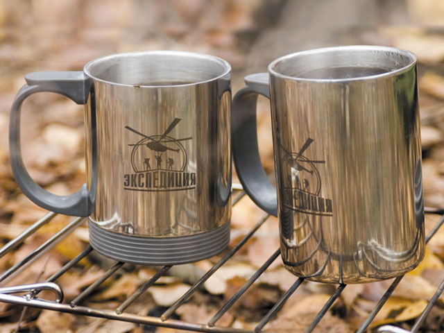 Термо-кружка из нерж. стали 340 мл пласт. крышка+ручка