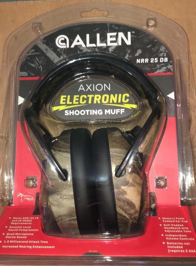 Наушники  AXION активные (25дб, АААх2, кам.)